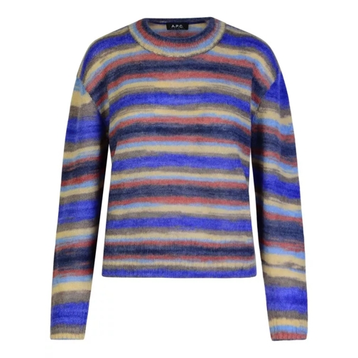 A.P.C. Abby' Multicolor Mohair Blend Sweater Grey 