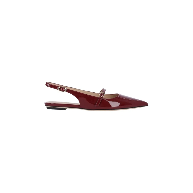 Stuart Weitzman Ballerines "Emilia" Slingback Mules – Bordeaux Burgundy