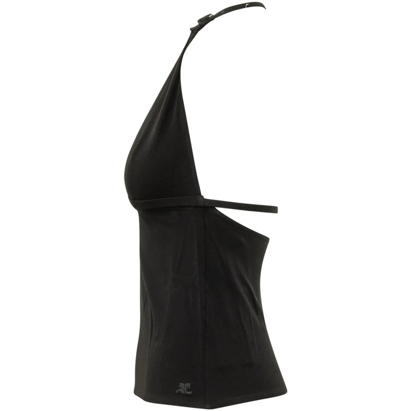 Courrèges  Top Bikini con Spalline Sottili schwarz(Image 3)
