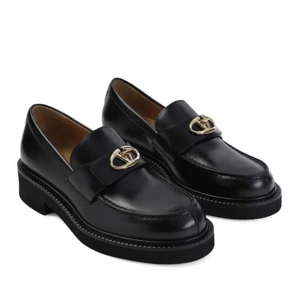 VALENTINO Loafers & Ballerinas - Vlogo Locker Laofers - Gr. 38,5 (EU) - in Schwarz - für Damen