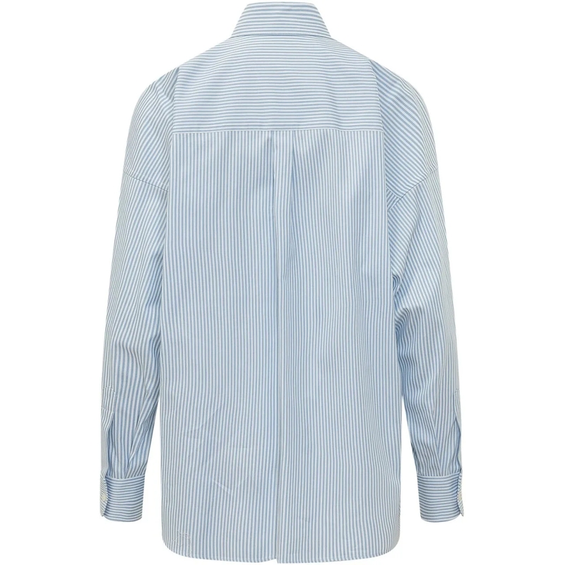 Dolce&Gabbana Bluse Camicia a Righe con Applicazioni Gioiello hellblau(Image 2)