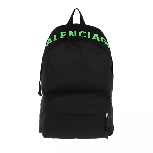 Balenciaga Wheel Backpack Black Fluo Green Backpack