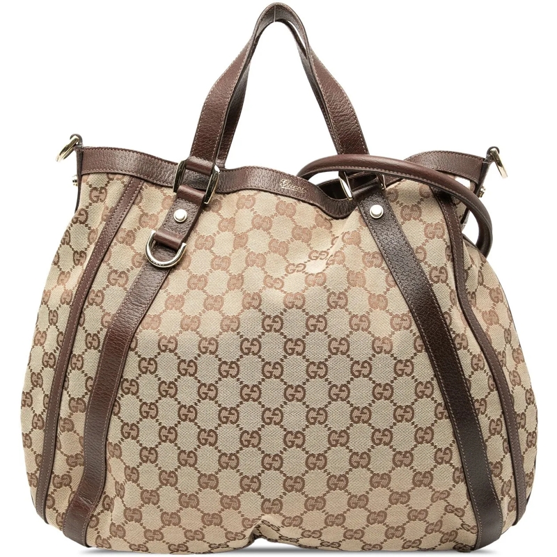 Gucci Sac à bandoulière GG Canvas Abbey D Ring Convertible Satchel braun