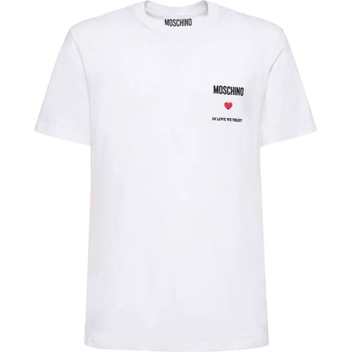 Moschino T-Shirts Moschino Couture In Love We Trust T-Shirt weiß