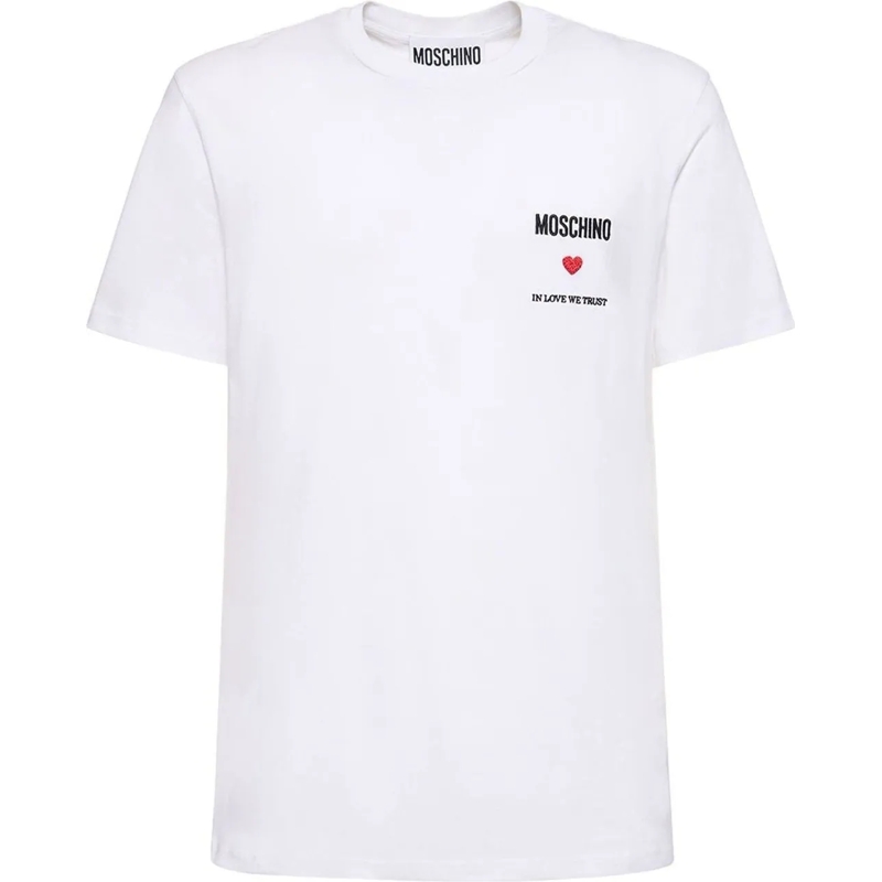 Moschino T-Shirt In Love We Trust T-Shirt White