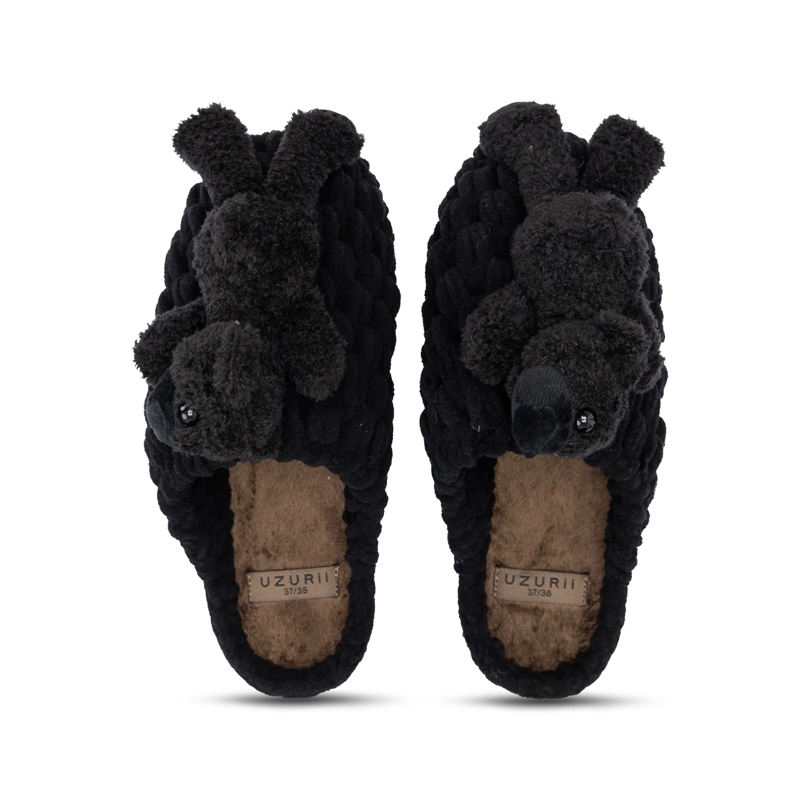 UZURII Flip Flops Pantoffeln Pantoffel Fozzie Bear schwarz