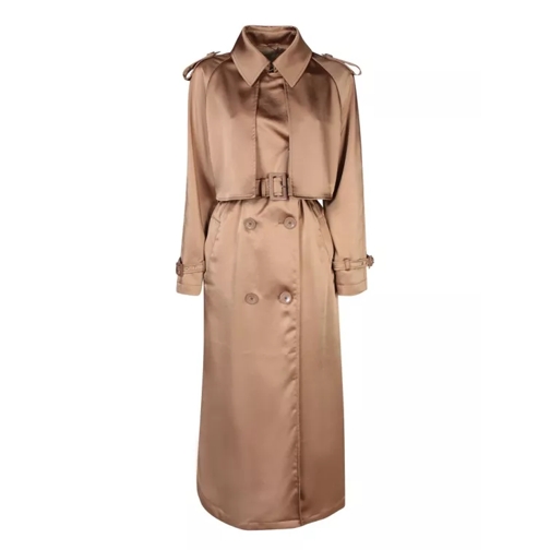 Herno Satin Trench Coat Brown 