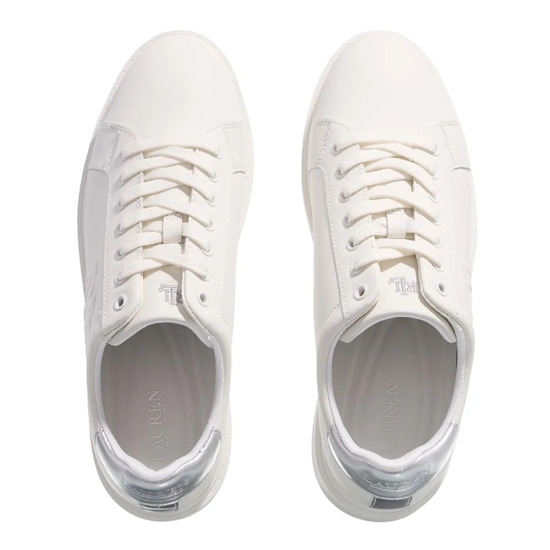 Lauren Ralph Lauren Low-Top-Sneaker Ainsley-Sneakers-Low Top Lace Snow White/Polished Silver(Image 6)