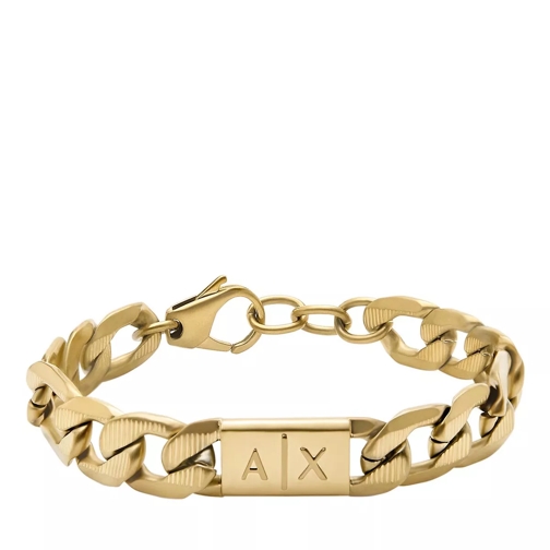 Armani Exchange Stainless Steel Chain Bracelet Gold Braccialetti
