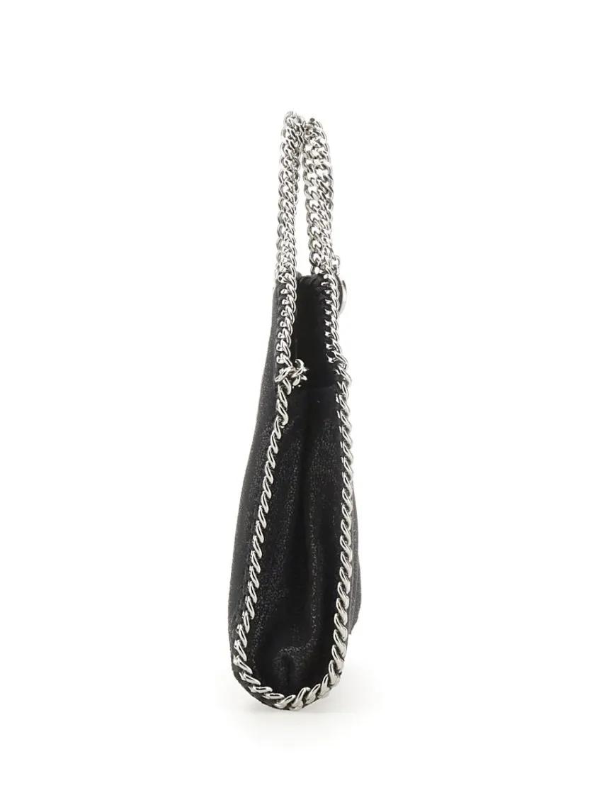 Stella Mccartney Hobo bags Textured Black Shoulder Bag in zwart