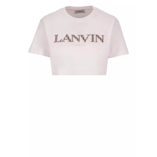 Lanvin Cotton Cropped T-Shirt Pink 