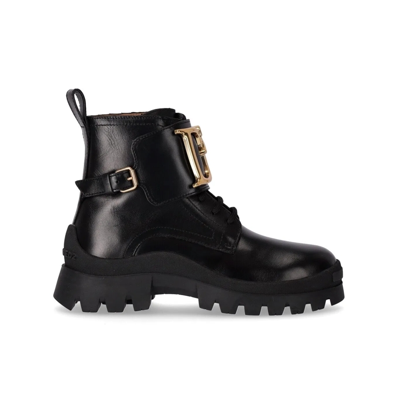 Dsquared2 Bottes à lacets Chunky Lace-Up Ankle Boots Black