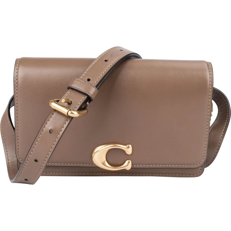 Coach Tote Coach Grain Leather Bandit Crossbody Bag beige