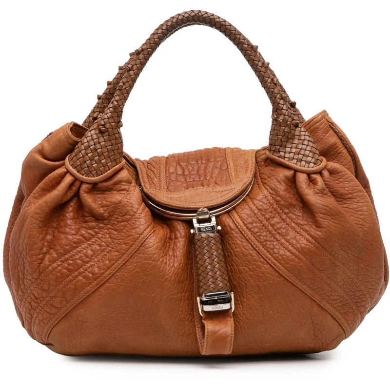 Fendi Tote Large Leather Spy Handbag braun