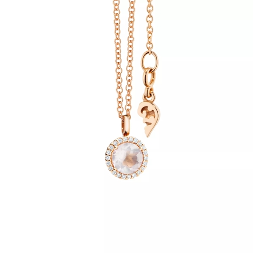 Capolavoro Pendant Espressivo Rose Gold Rose Quartz Medium Necklace