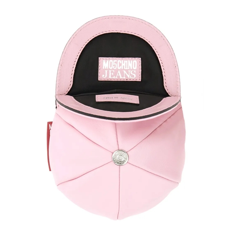 Moschino Schultertasche Rounded Cap-Style Mini Bag With Metallic Chain Str Pink (Image 2)
