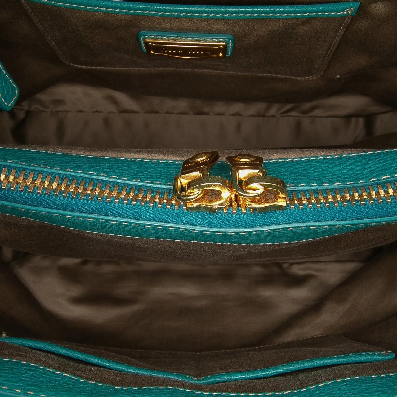 Thumbnail - Miu Miu Hobo Bags - Vitello Caribou Satchel - Gr. unisize - in Blau - für Damen