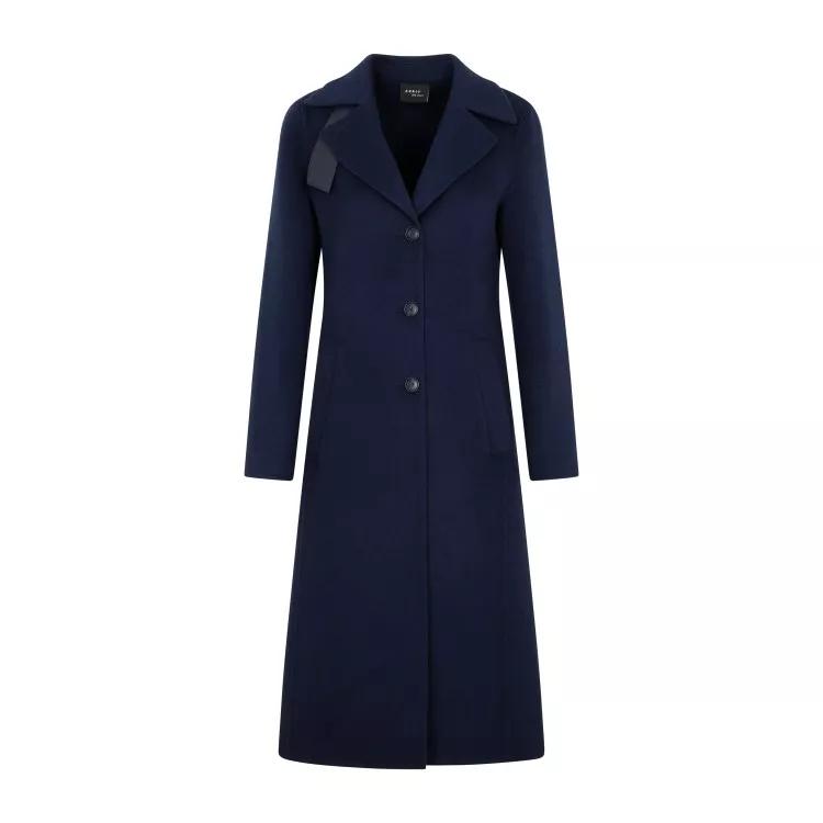 Akris - Denim Blue Faby Cashmere Coat - Größe 38 - blue