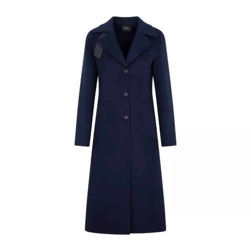 Akris Denim Blue Faby Cashmere Coat Blue 