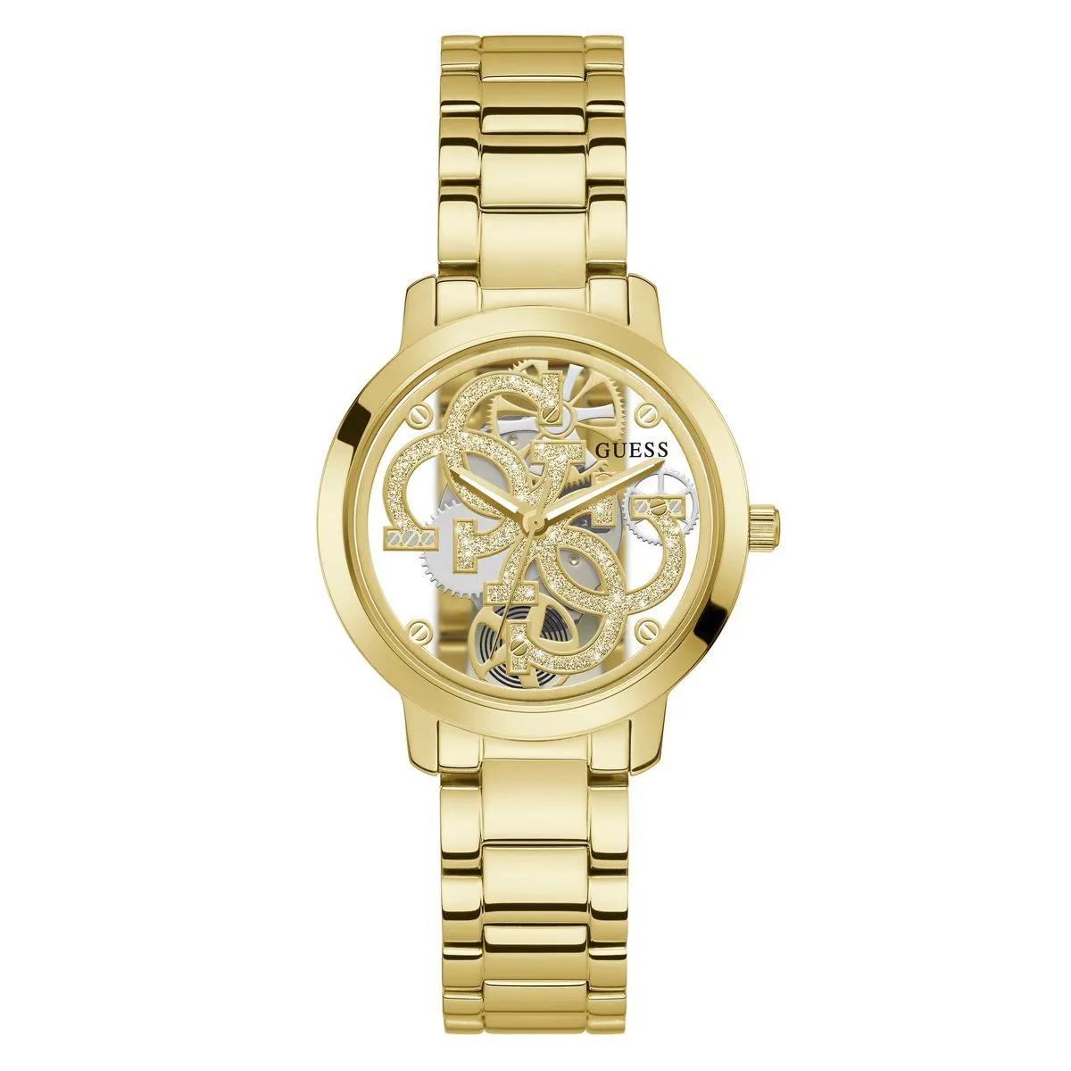 Thumbnail - Guess Uhren - Quarz-Analoguhr Gt Quattro Clear - Gr. unisize - in Gold - für Damen