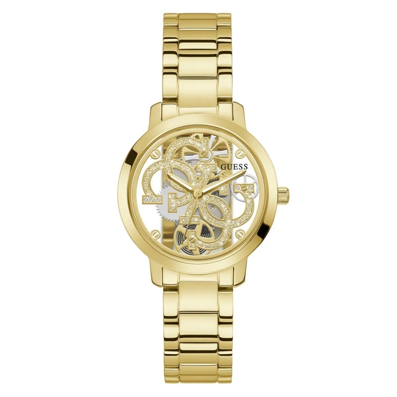Guess Quarzuhr Quarz Analog Uhr Gt Quattro Clear gold(Image 6)