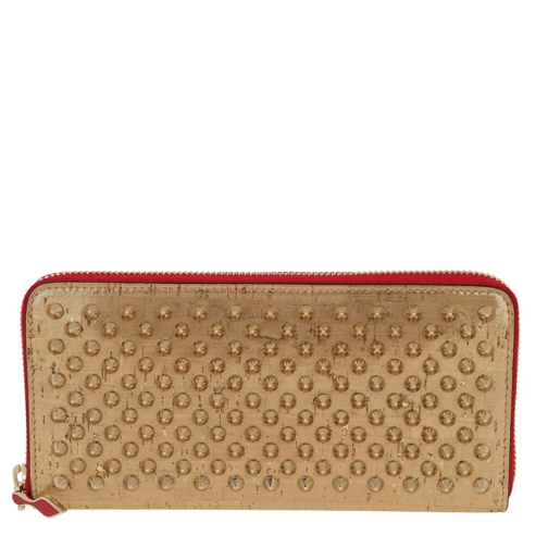 Christian Louboutin Panettone Zip-Around Wallet Gold Continental Wallet