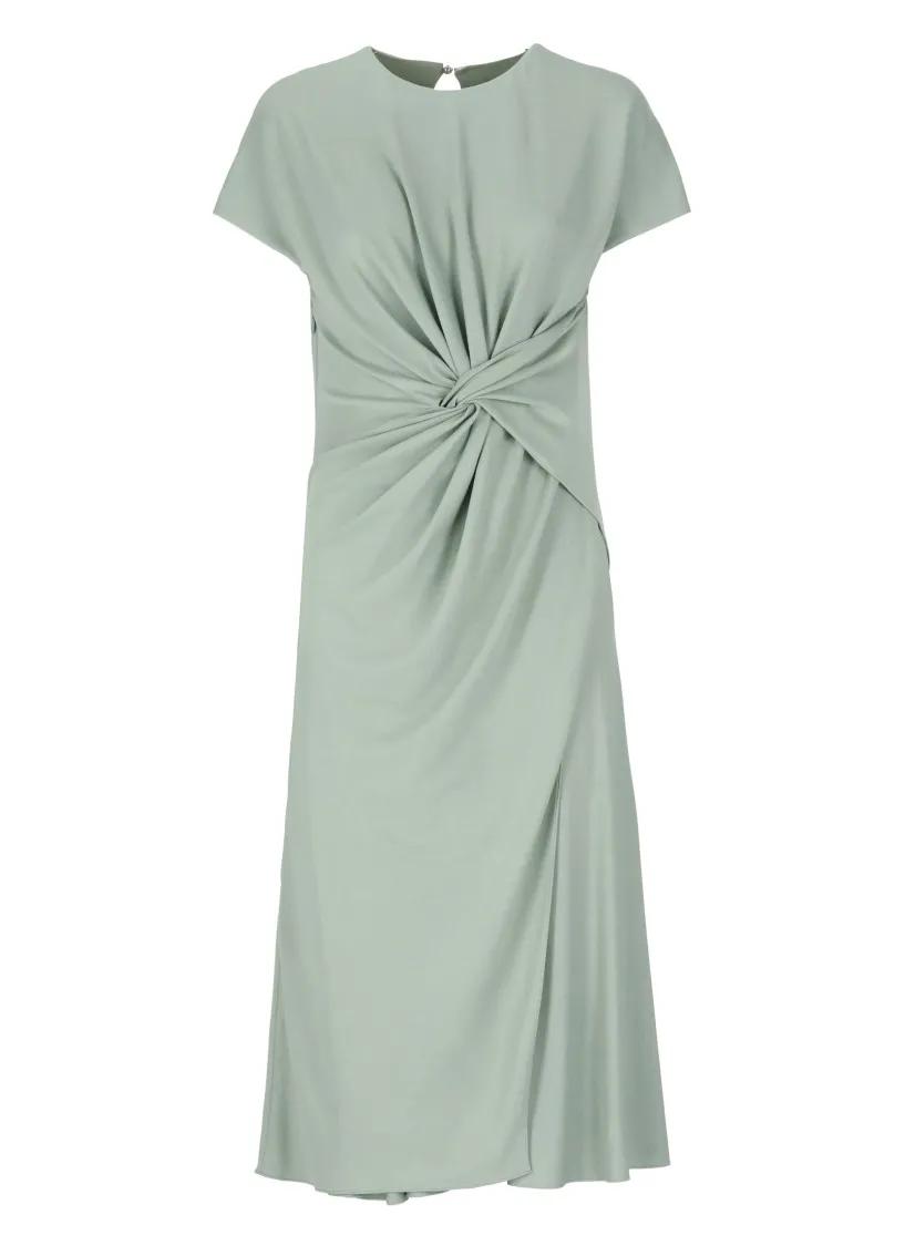 Thumbnail - Lanvin - Green Robe Viscose Midi Dress - Größe 44 - grün