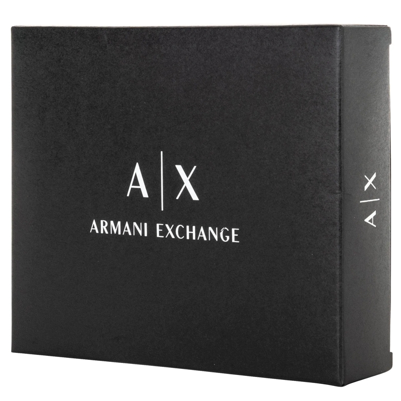 Armani Exchange Geldbörse PLAIN LEATHER BIFOLD WITH COIN POCKET 1er Pack schwarz(Image 6)