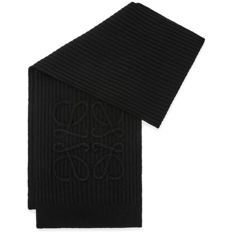 Loewe Écharpe en laine Scarfs Black schwarz