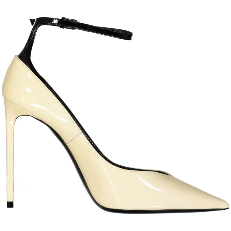 Saint Laurent T-Shirt Saint Laurent Zoe Leather Pumps weiß (Image 3)