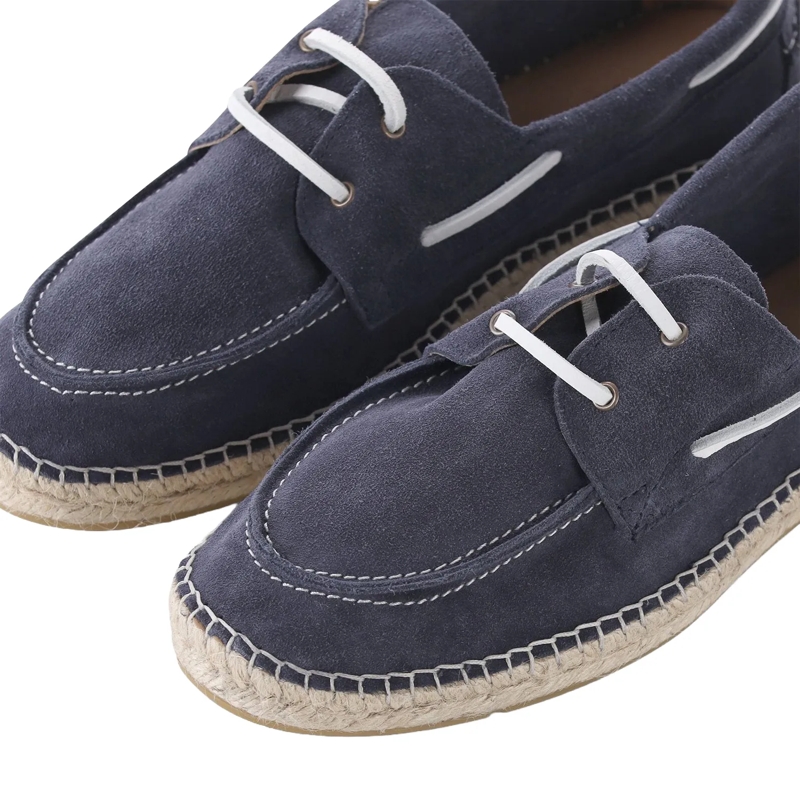 Espadrij l’originale Schnürschuhe Slipper Navire aus Veloursleder blau(Image 3)