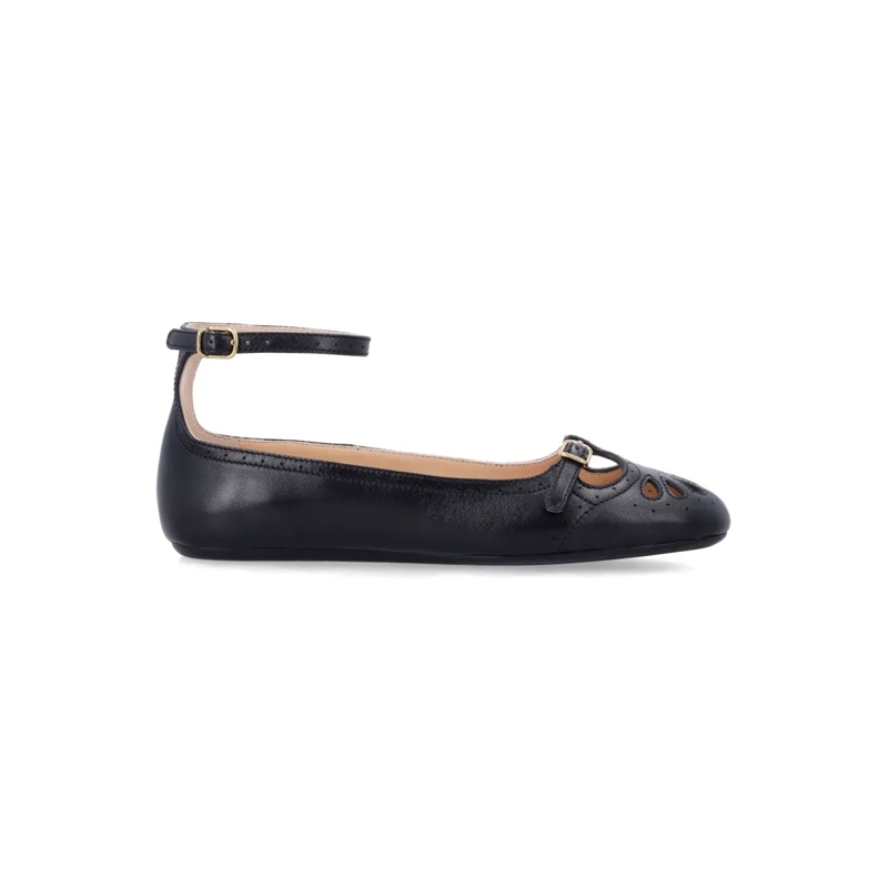 Chloé Ballerines Chloé Misty Lambskin Ballerinas With Buckle Black