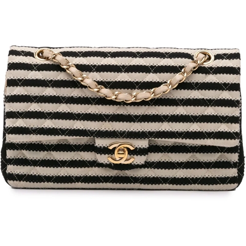 Chanel Sac à bandoulière 2014 Medium Classic Jersey Coco Sailor Double Flap schwarz
