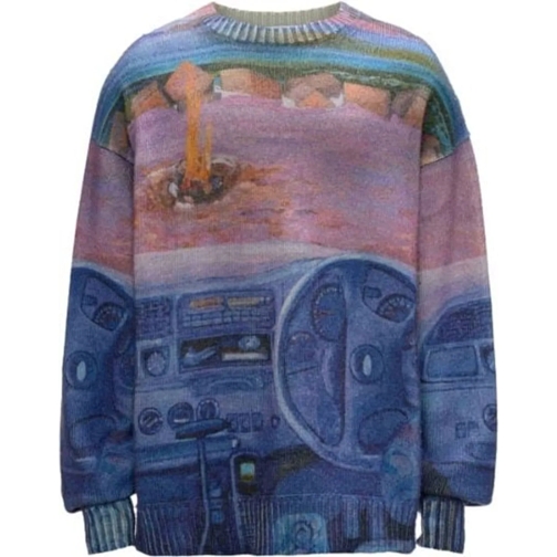 J.W.Anderson Pullover Printed Jumper Cornflower Blue blau