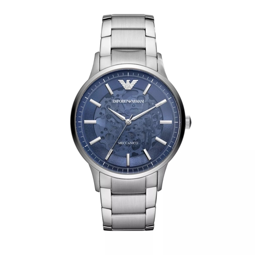 Emporio Armani Men's Automatic Three-Hand Stainless Steel Watch A Silver Orologio automatico