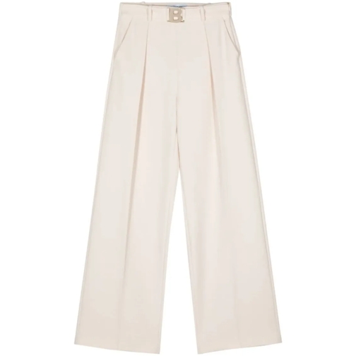 Blugirl  Wide Wool Stretch Trousers Neutrals