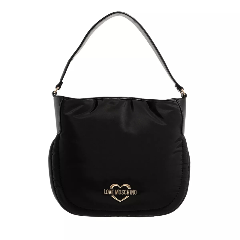 Love Moschino Hobo Bag Borsa Nylon Pu Nero
