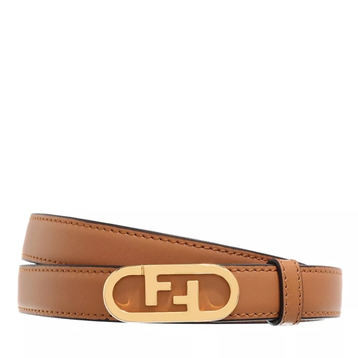 Fendi Belt Brown/Gold Cintura sottile
