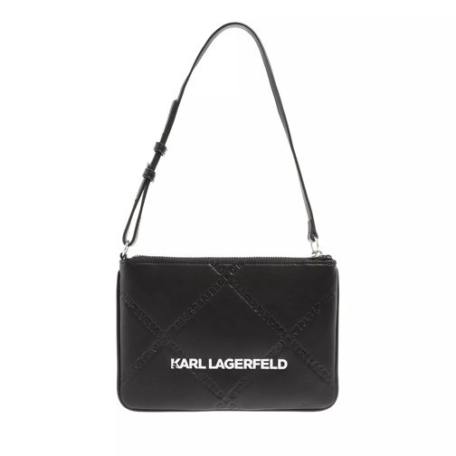 Karl Lagerfeld Skuare Embossed Pouch Black Pochette