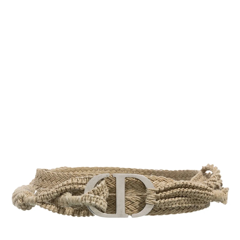 Christian Dior Webgürtel Belt Beige Multicolour