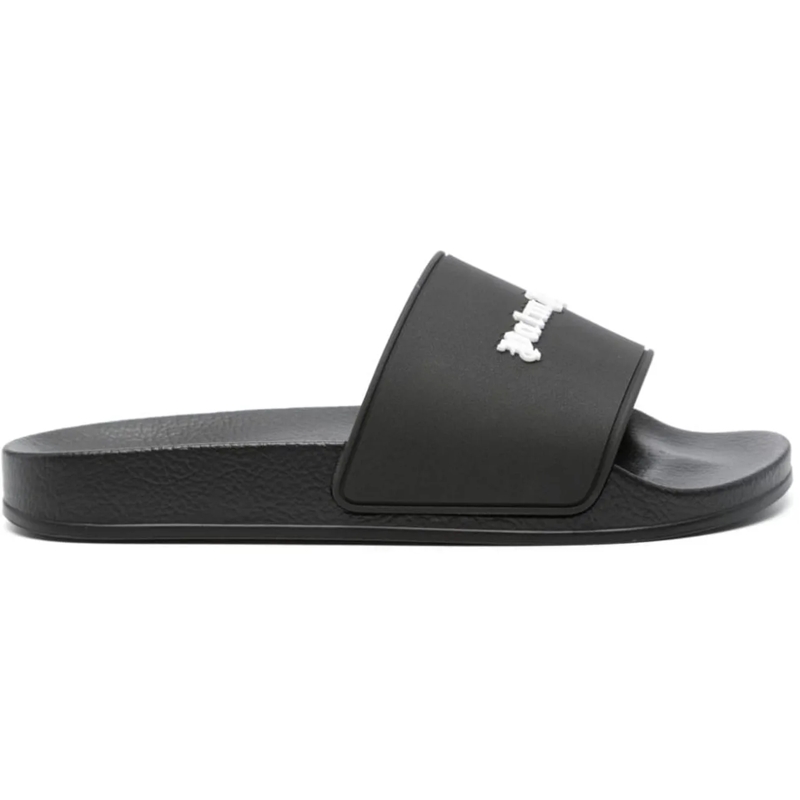 Palm Angels Slides Open Toe Rubber Slides Black