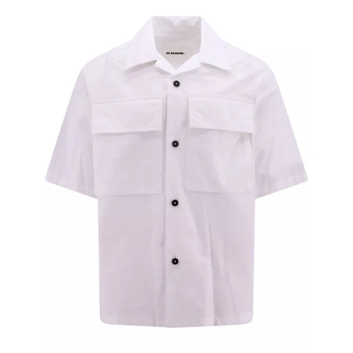 Jil Sander Cotton Shirt With Contrasting Buttons White 