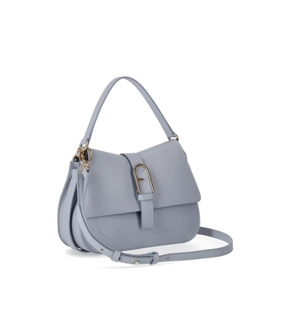 Furla Leren handtas in wolkkleur met Arco-gesp Gray Dames