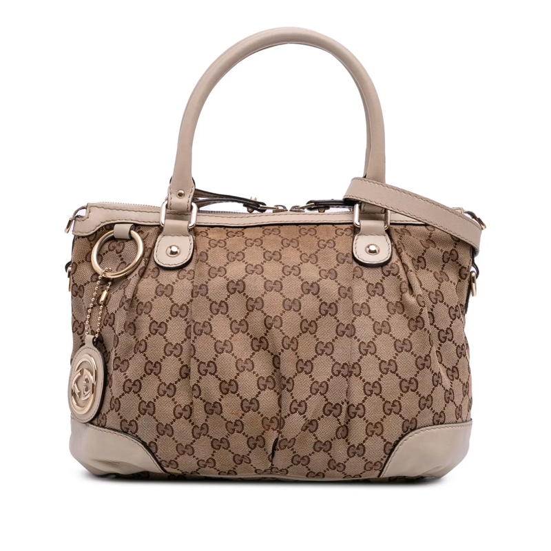 Gucci Sac à bandoulière GG Canvas Sukey Satchel braun