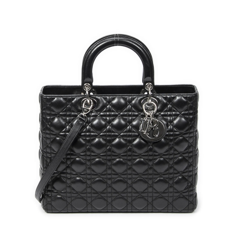 Christian Dior Crossbody Bag Large Lady Dior Zip schwarz