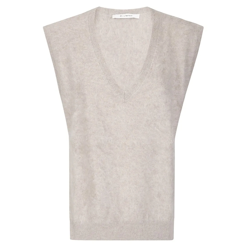 ABSOLUT CASHMERE Vest Sleeveless Cashmere Cardigan With V-Neckline White