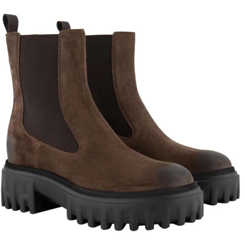 Hogan Bottes Boots Cocco braun
