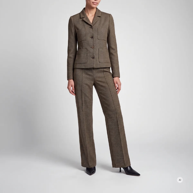 Marc Aurel Blazer Blazer- Ripsband an Kanten- Paspeltaschen- hoc braun(Image 2)