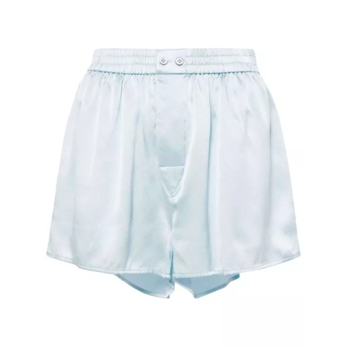 Alexander Wang Tulle Cut-Out Shorts Blue 