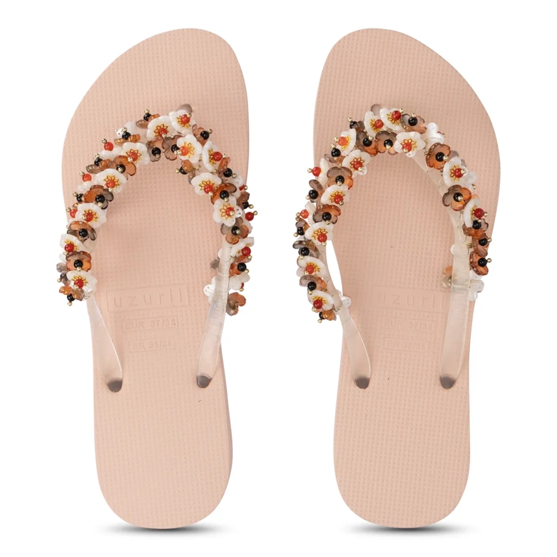 UZURII Flip Flops flip flop Tulum Bloom Coffee sand(Image 17)